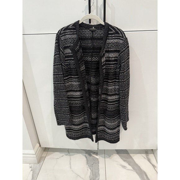Talbots Sweaters - Talbots Cardigan Women XL Black Knit Sweater Shawl Neck Heavyweight‎ Open Front